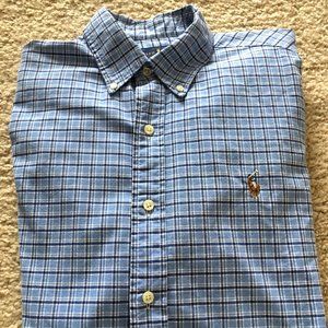 Men's Blue Plaid Ralph Lauren button down